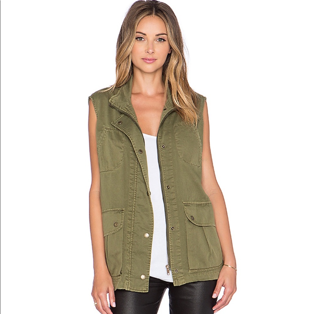 Current/Elliott The Leisure Vest in Army Green